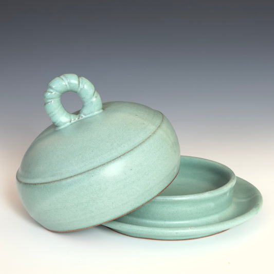 Butter Dish - Patina Blue